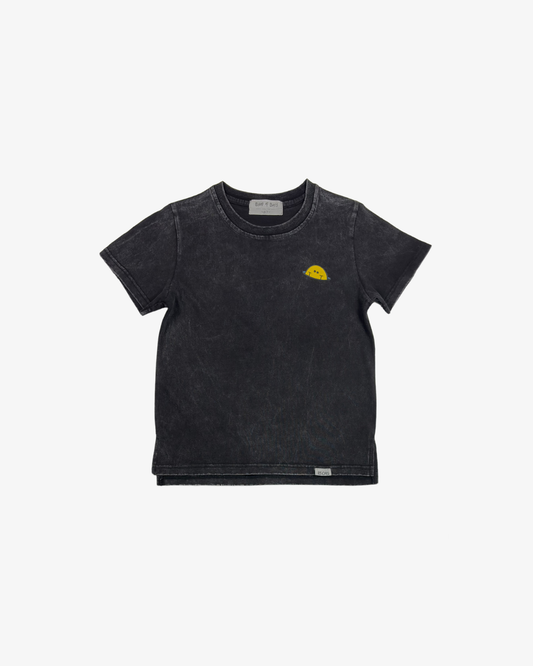 ICON SMILEY TEE - BLACK WASH