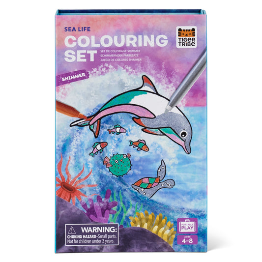 SHIMMERING COLOURING SET - SEA LIFE