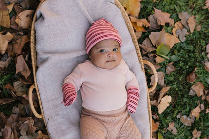 HENLEY BEANIE & MITTEN SET - PINK