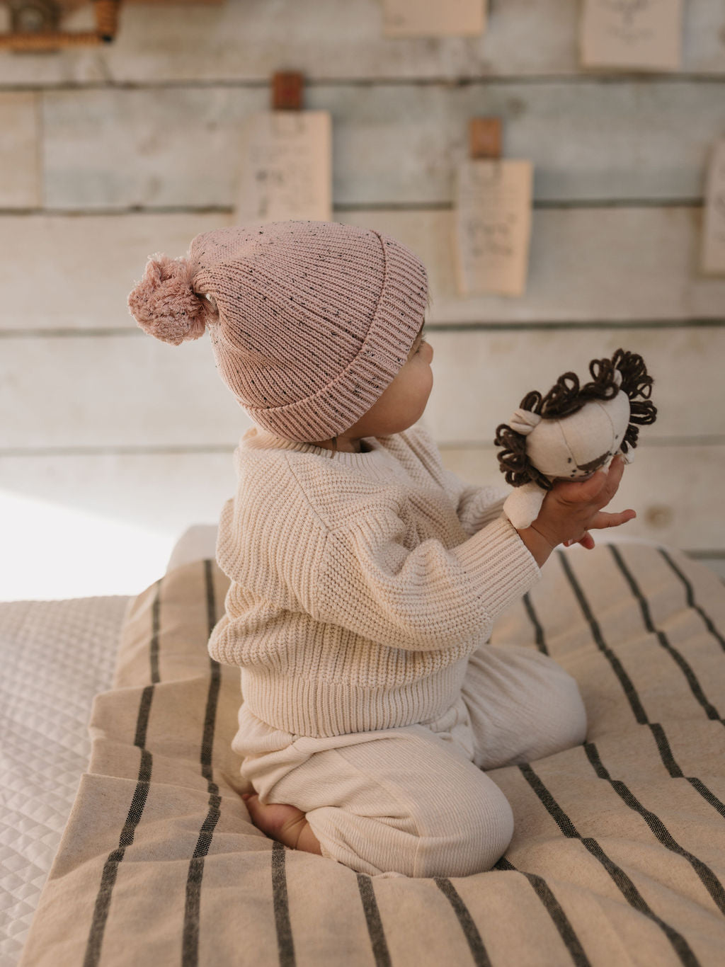 STARGAZE BEANIE - PINK SPECKLE