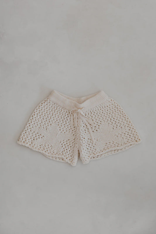 CROCHET SEA STAR SHORT - NATURAL