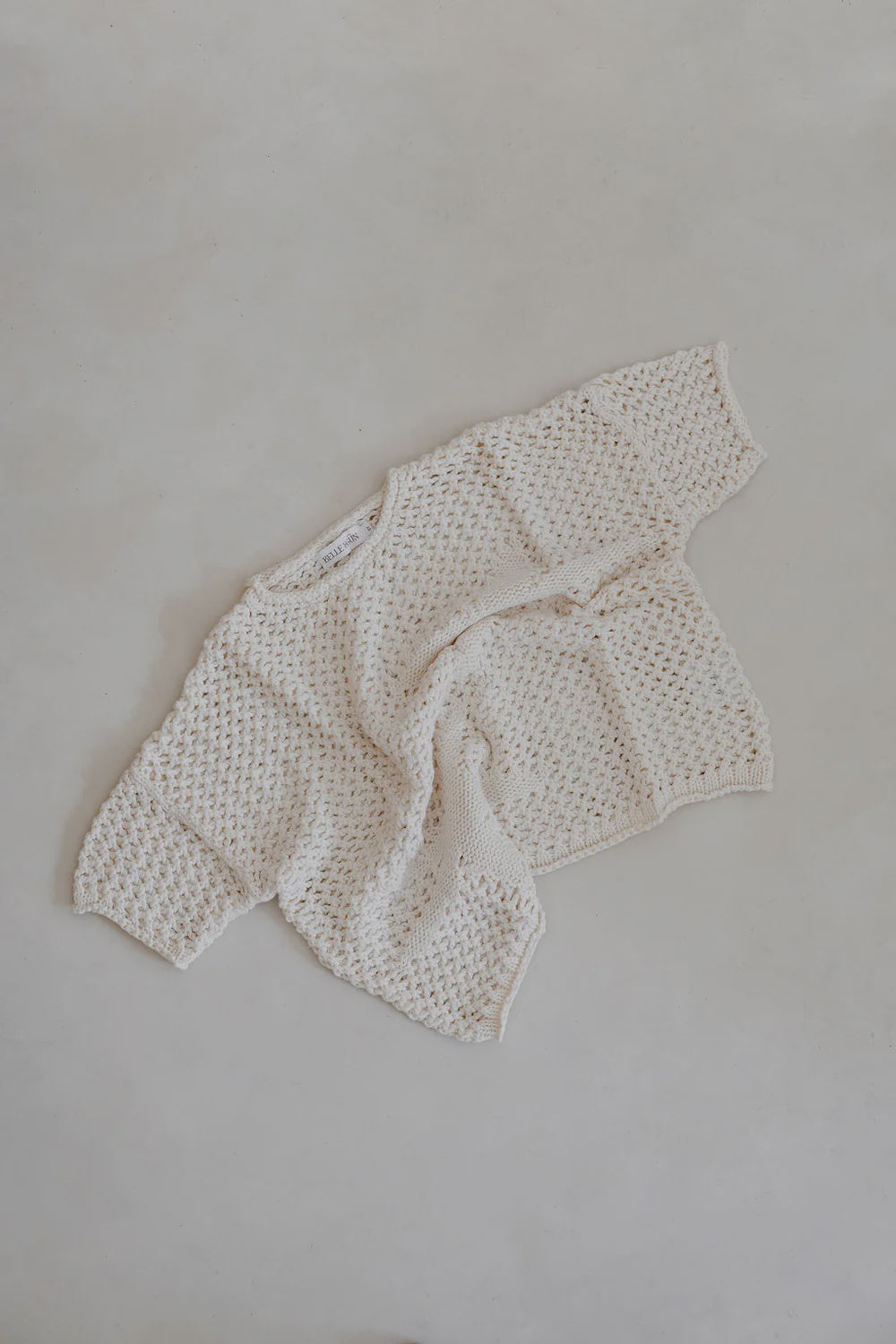 CROCHET SEA STAR TEE - NATURAL