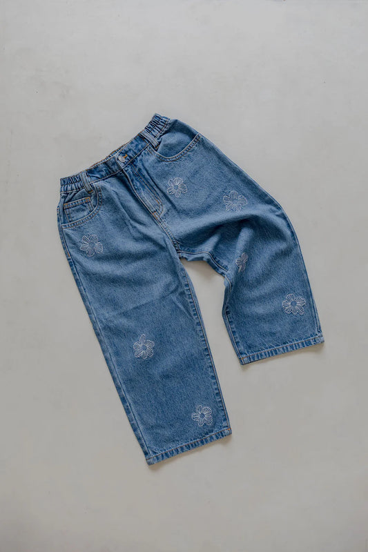 DENIM JEANS - FLOWER