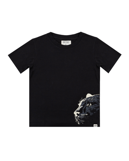 PANTHER TEE - BLACK WASH
