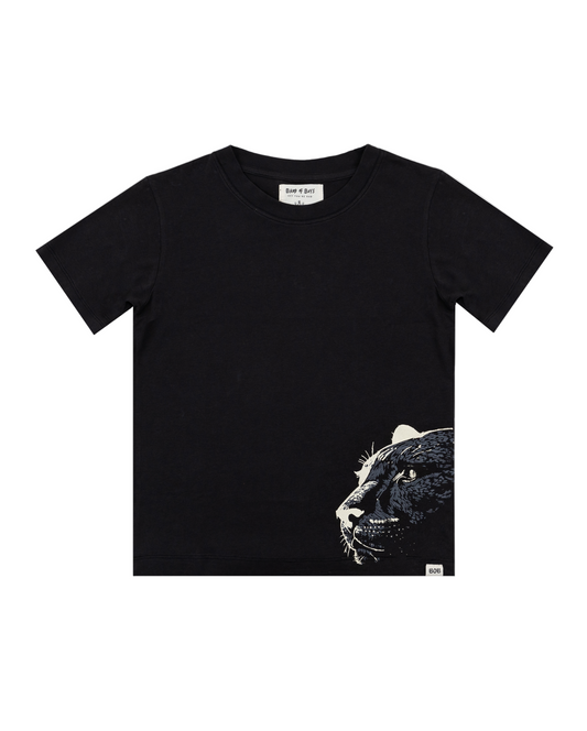 PANTHER TEE - BLACK WASH