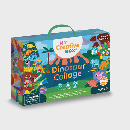 DINOSAUR SENSORY COLLAGE CRAFT BOX