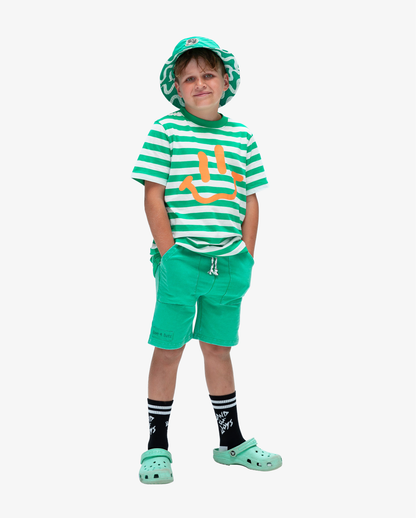 STRIPED SMILE SHIRT - GREEN