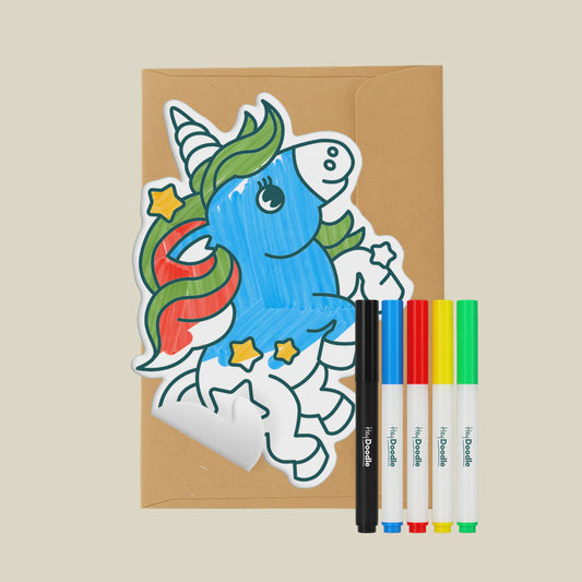 HEYDOODLE FOREVER GREETING CARD - UKI THE UNICORN
