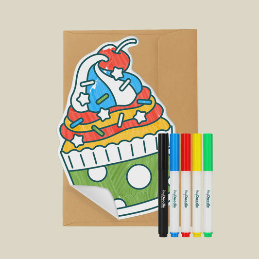 HEYDOODLE FOREVER GREETING CARD - GIANT CUPCAKE