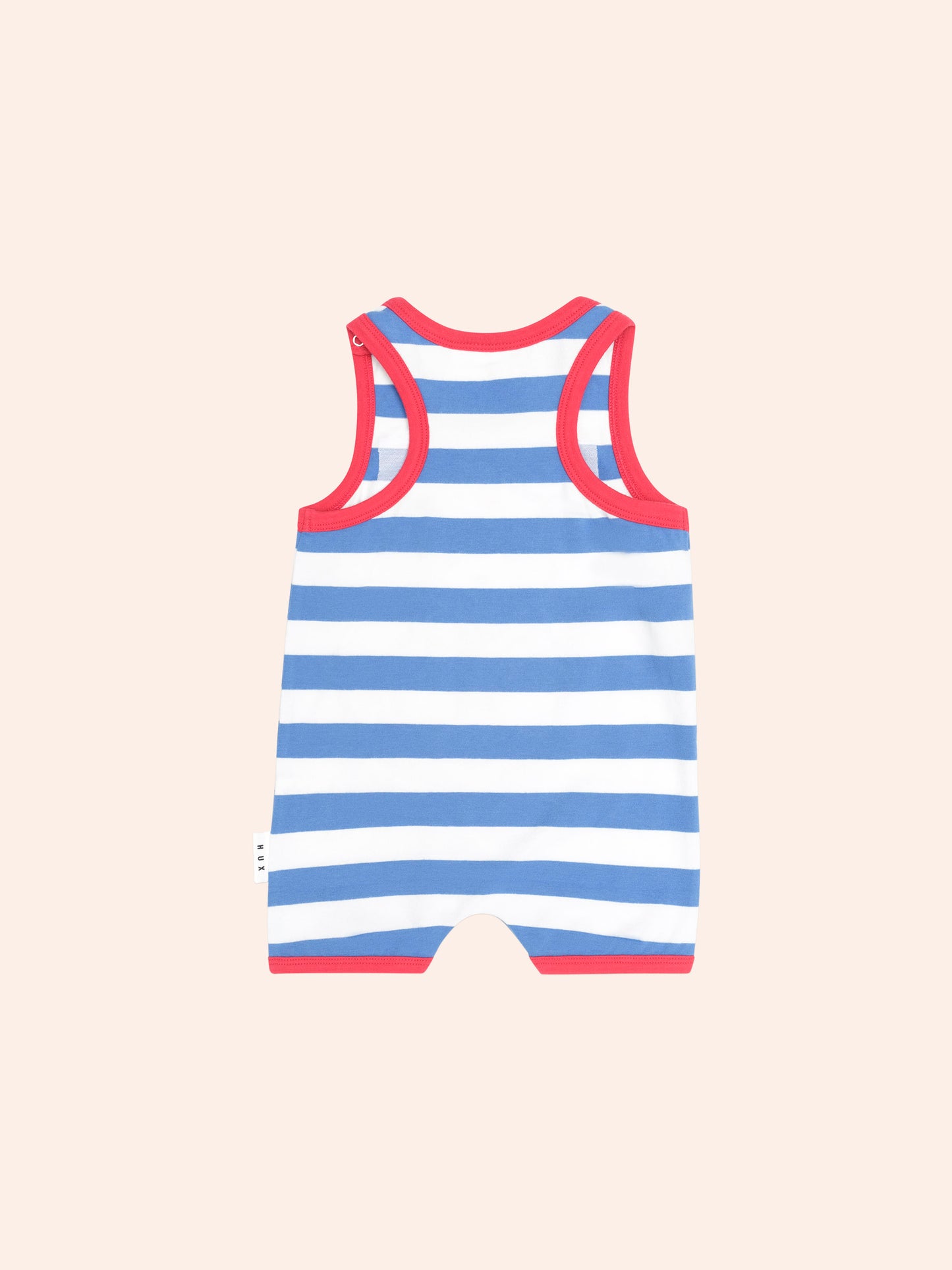 NAUTICAL STRIPE  HUX SITTING ROMPER - COBALT ALMOND MILK STRIPE