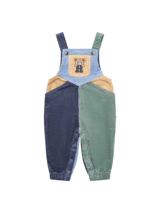 COLOUR BLOCK OVERALLS  - MIDNIGHT