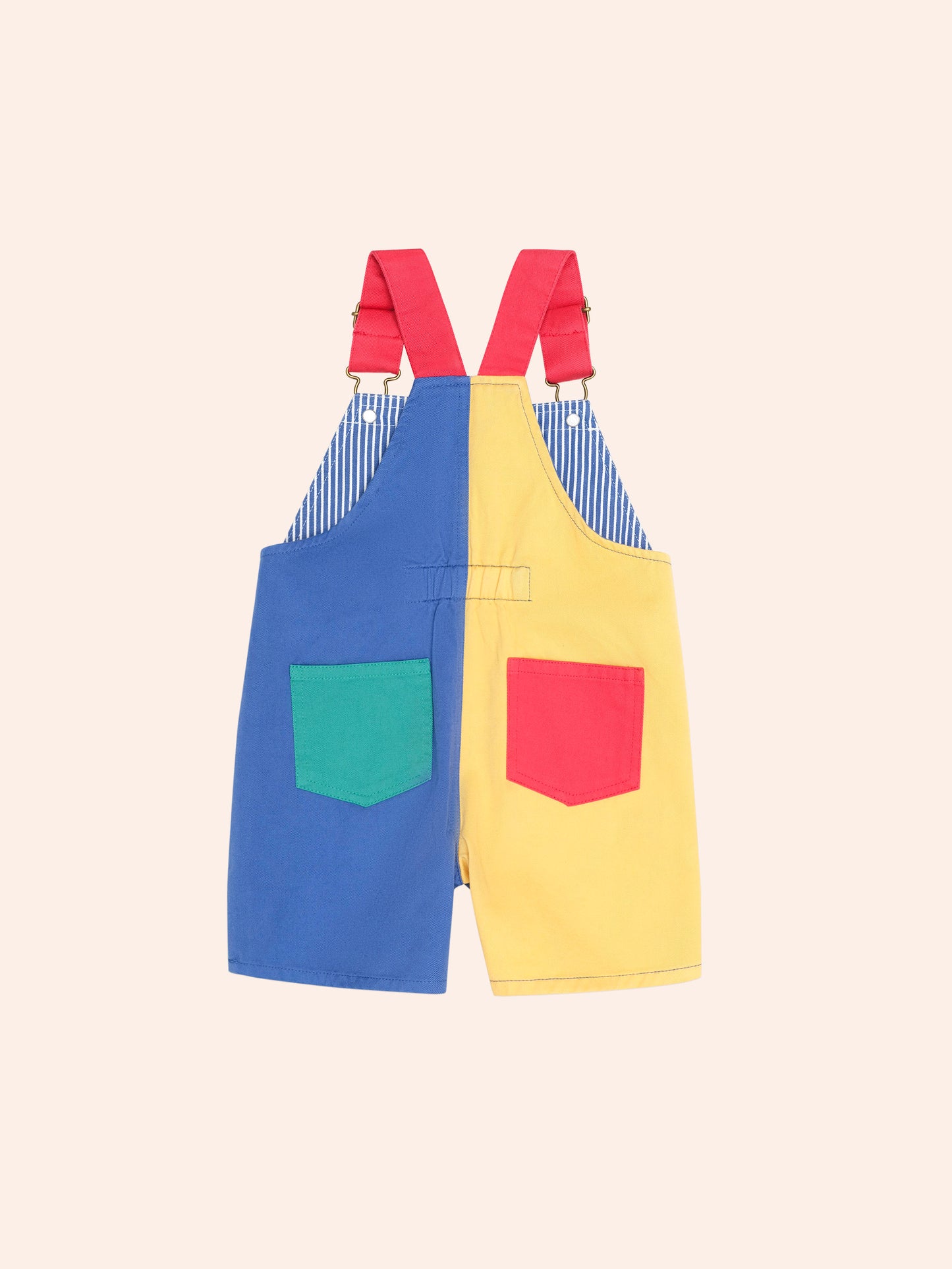 COLOUR BLOCK POCKET SHORTALL - MULTI