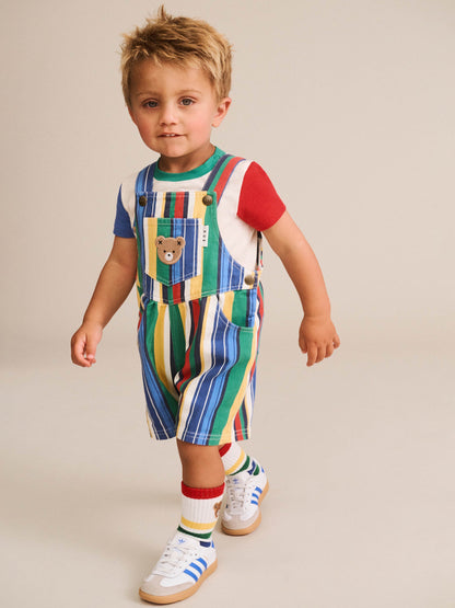 VARIEGATED STRIPE SHORTALL - MULTI