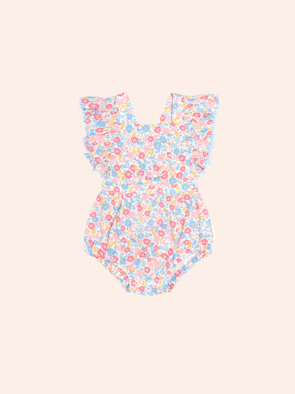 VINTAGE FLORAL PLAYSUIT - MULTI