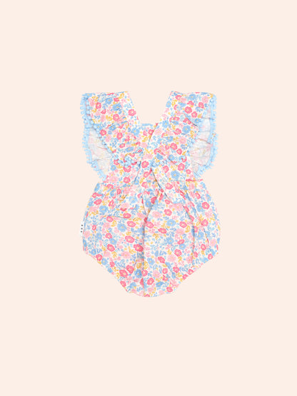 VINTAGE FLORAL PLAYSUIT - MULTI