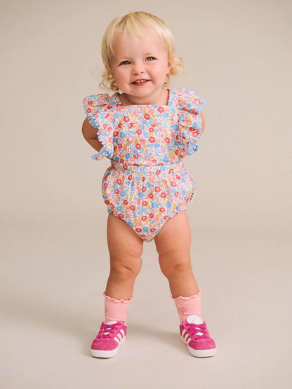 VINTAGE FLORAL PLAYSUIT - MULTI