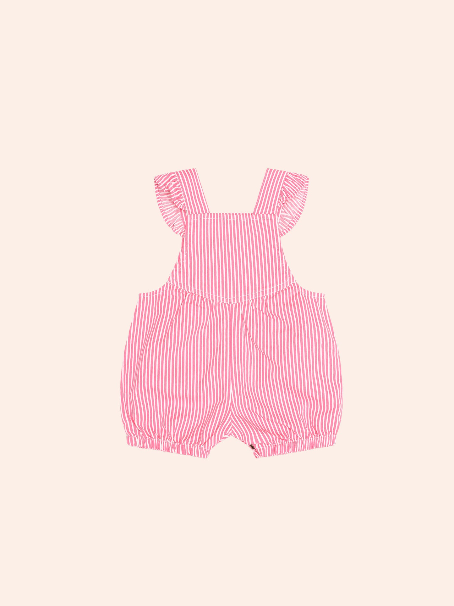 STRAWBERRY EMB STRIPE PLAYSUIT - HONEYSUCKLE ALMOND MILK