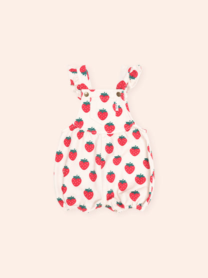 STRAWBERRY BUBBLE ROMPER - MULTI STRAWBERRY