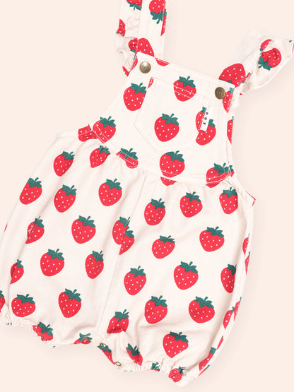 STRAWBERRY BUBBLE ROMPER - MULTI STRAWBERRY