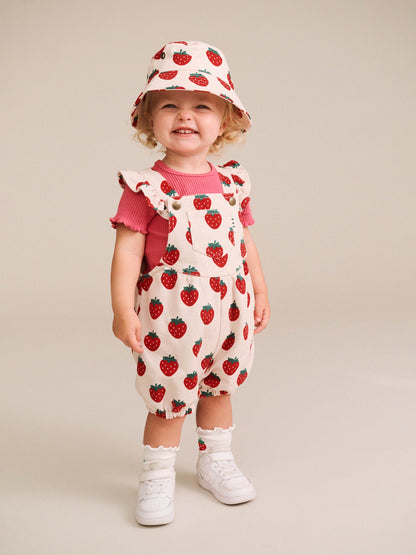 STRAWBERRY BUBBLE ROMPER - MULTI STRAWBERRY