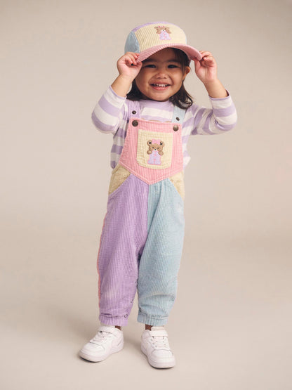 COLOUR BLOCK OVERALLS - BLUSH