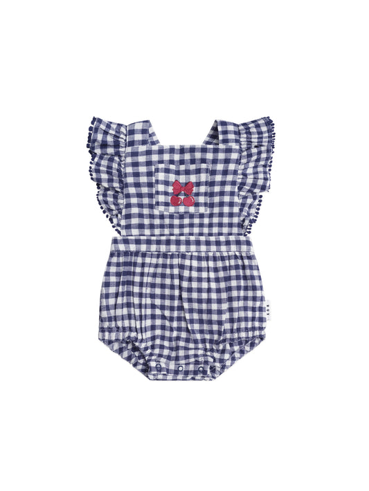 FRILLY PLAYSUIT - CHERRY PIE CHECK