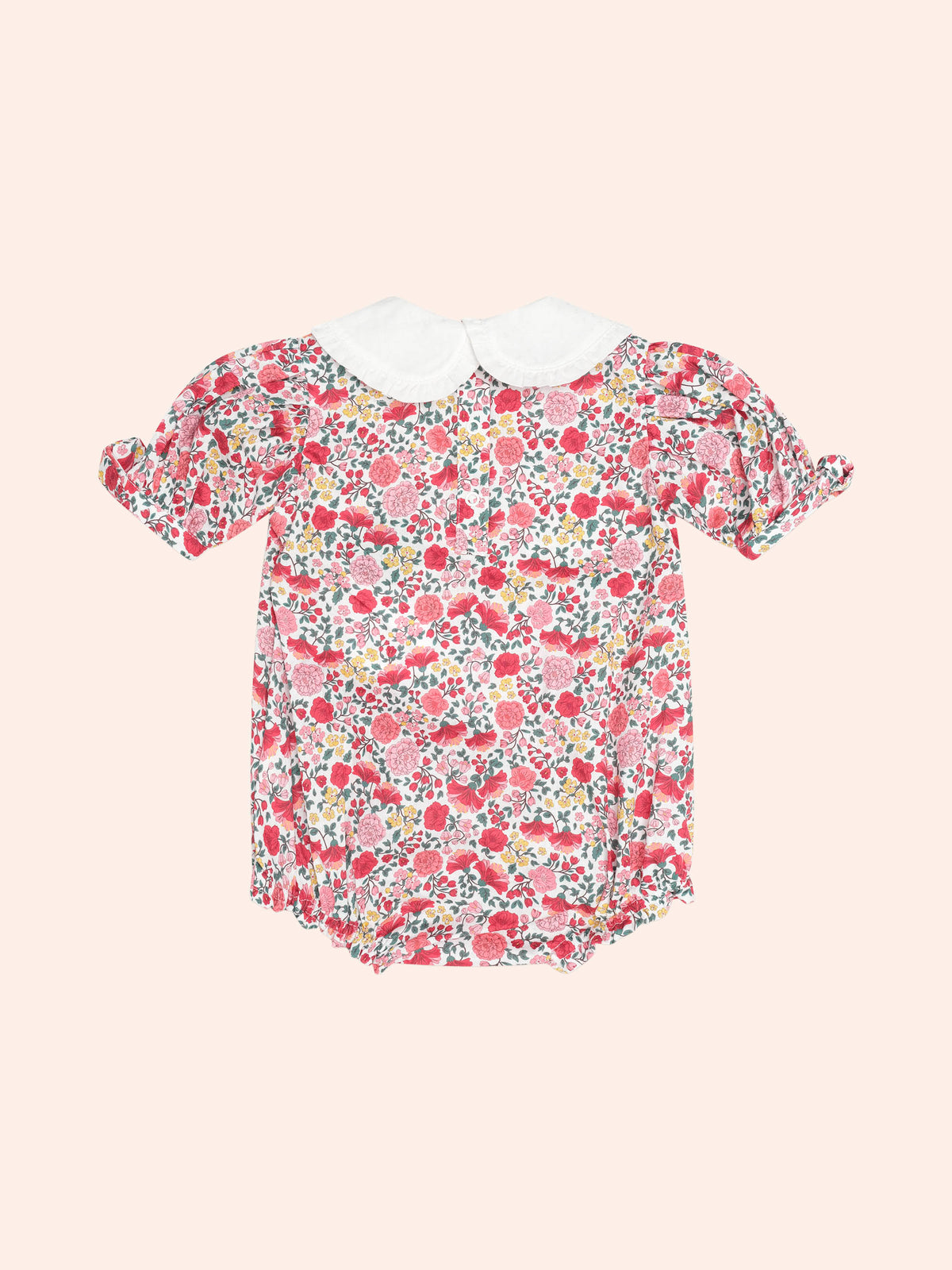 FESTIVE FLORAL FRILL COLLAR BUBBLE ROMPER