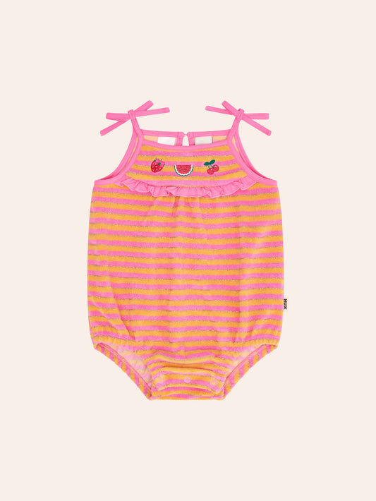 TROPICAL FRUIT STRIPE ROMPER