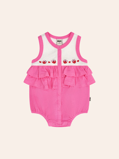 BERRY SWEET SEERSUCKER ROMPER