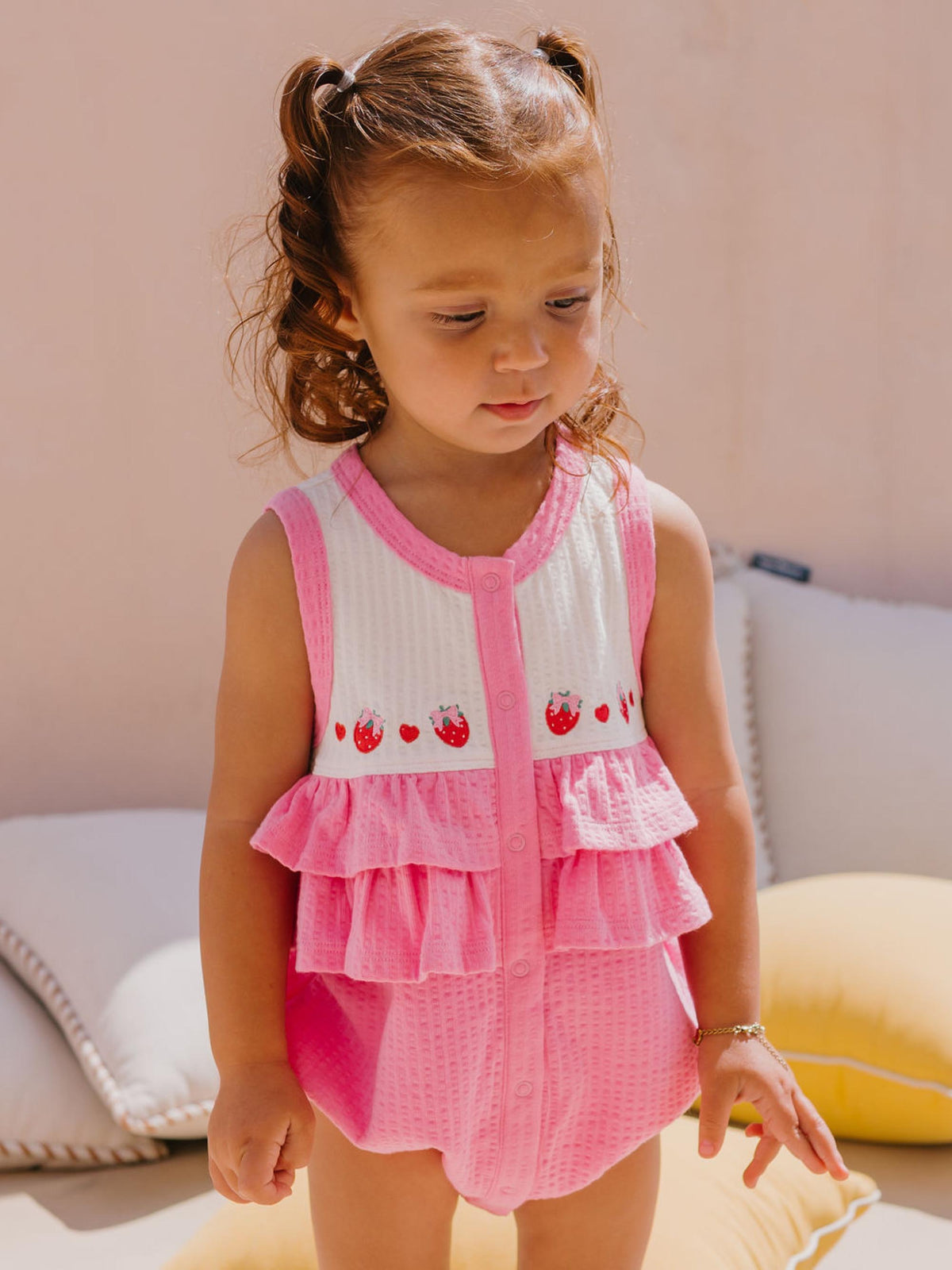 BERRY SWEET SEERSUCKER ROMPER