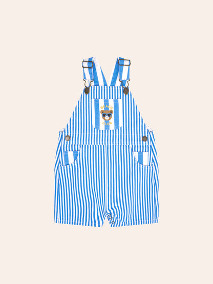 AQUA BEACH STRIPE CONTRAST SHORTALL