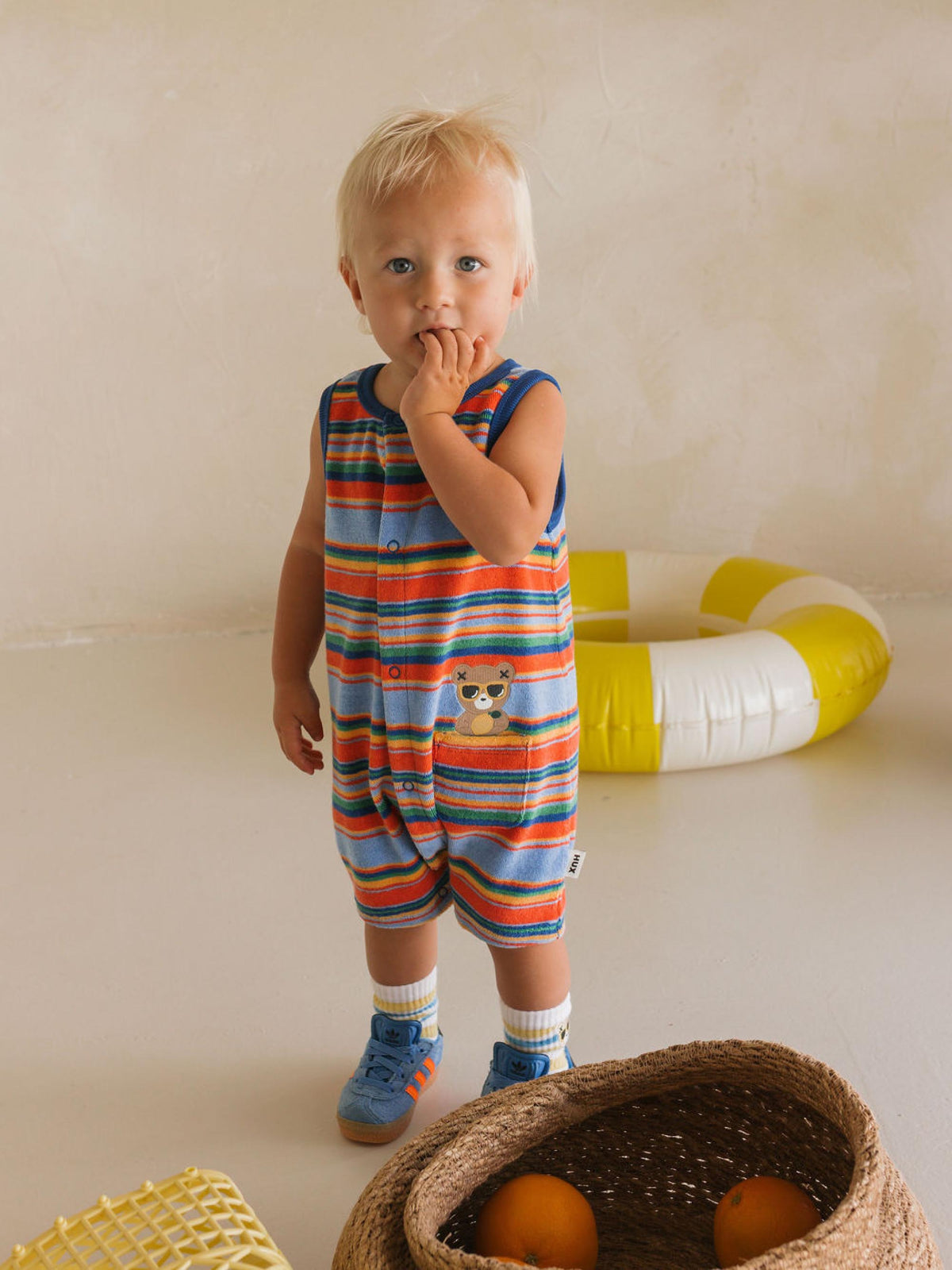 HUX SUNSET STRIPE ROMPER