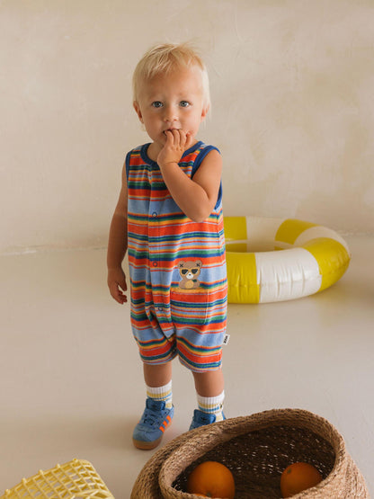 HUX SUNSET STRIPE ROMPER