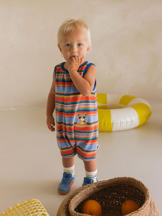 HUX SUNSET STRIPE ROMPER