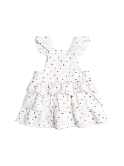 I HEART CAKE PINAFORE DRESS - MULTI