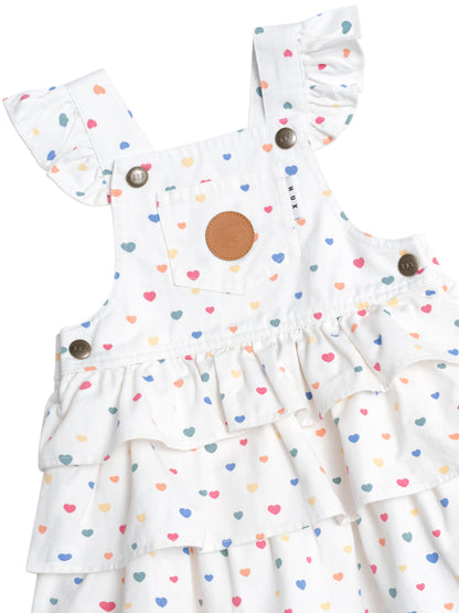 I HEART CAKE PINAFORE DRESS - MULTI