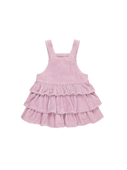 CORD FRILL OVERALL DRESS - ORCHID