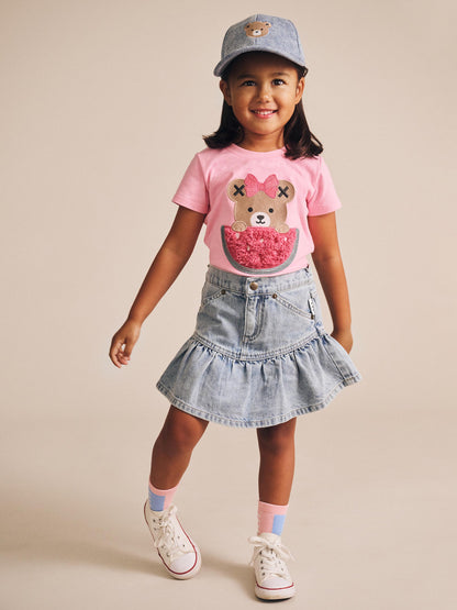 DREAMY DENIM FRILLY SKIRT