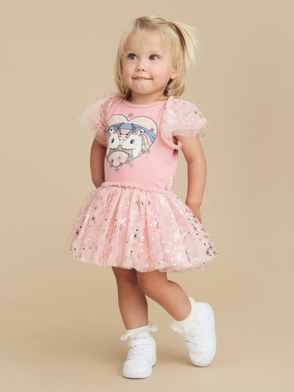 UNICORN HEART BALLET DRESS - DUSTY ROSE