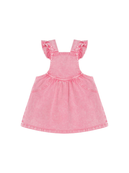 BERRY VINTAGE PINAFORE DRESS  - BUBBLEGUM