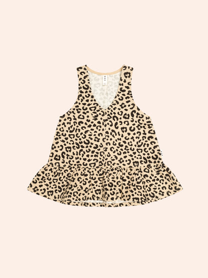 LEOPARD FRILL DRESS - ANIMAL