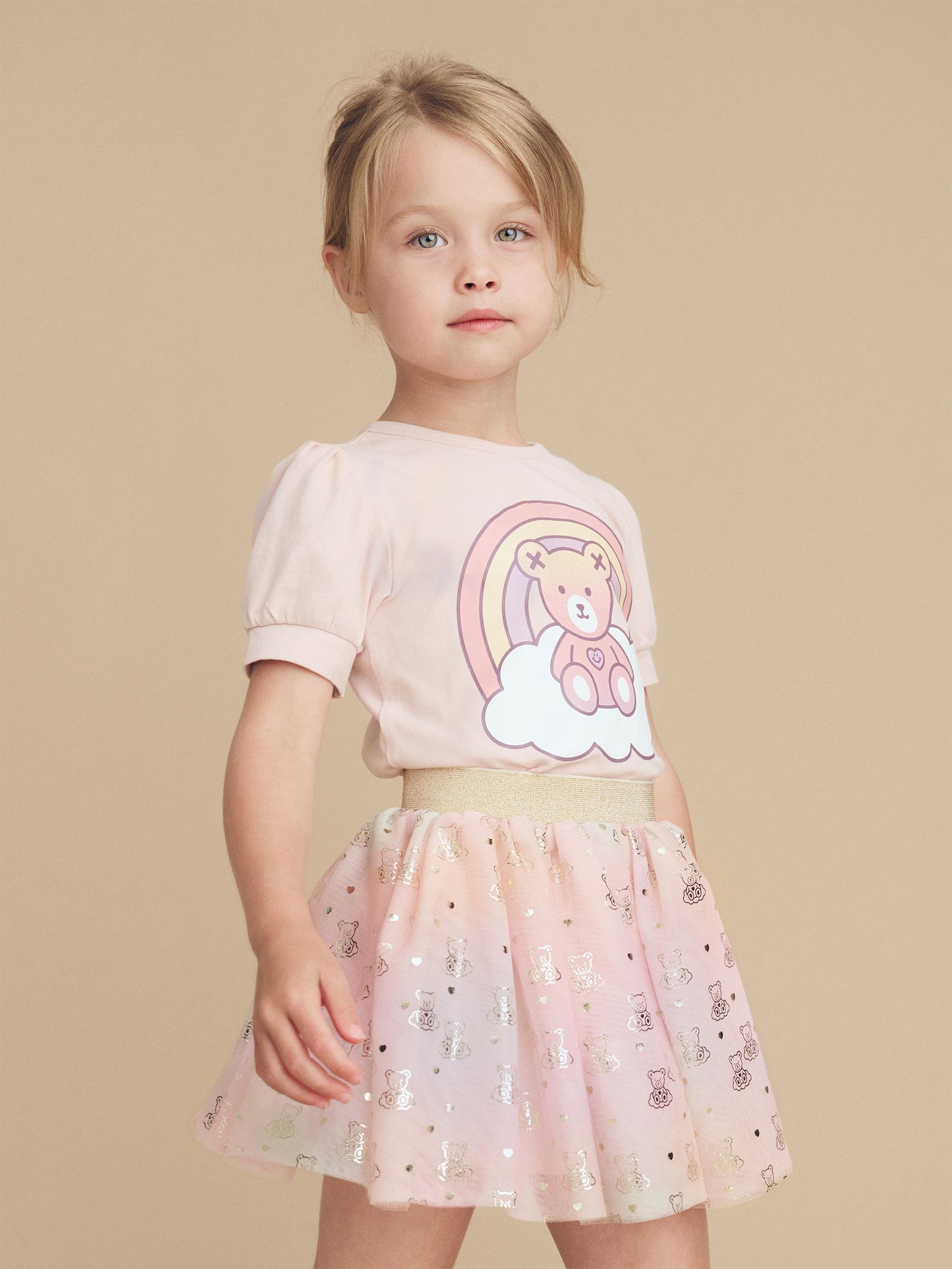 CLOUD BEAR TULLE SKIRT - MULTI