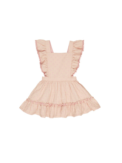 DAISY REVERSIBLE BIB DRESS -DUSTY ROSE + SUNKISS