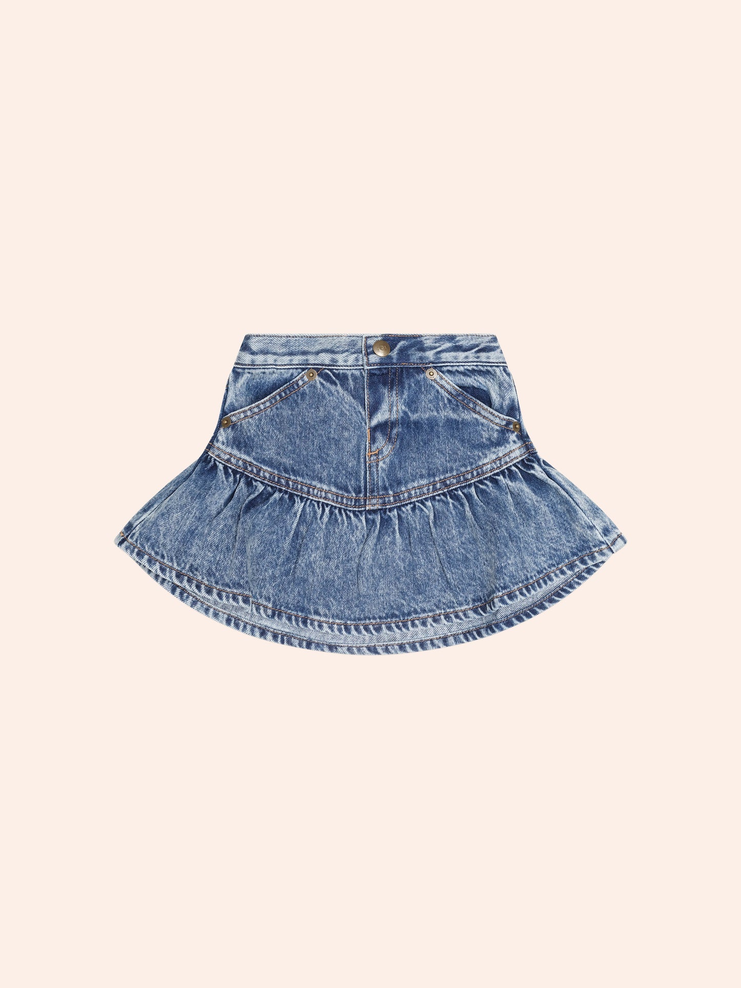 DREAMY DENIM TIERED SKIRT