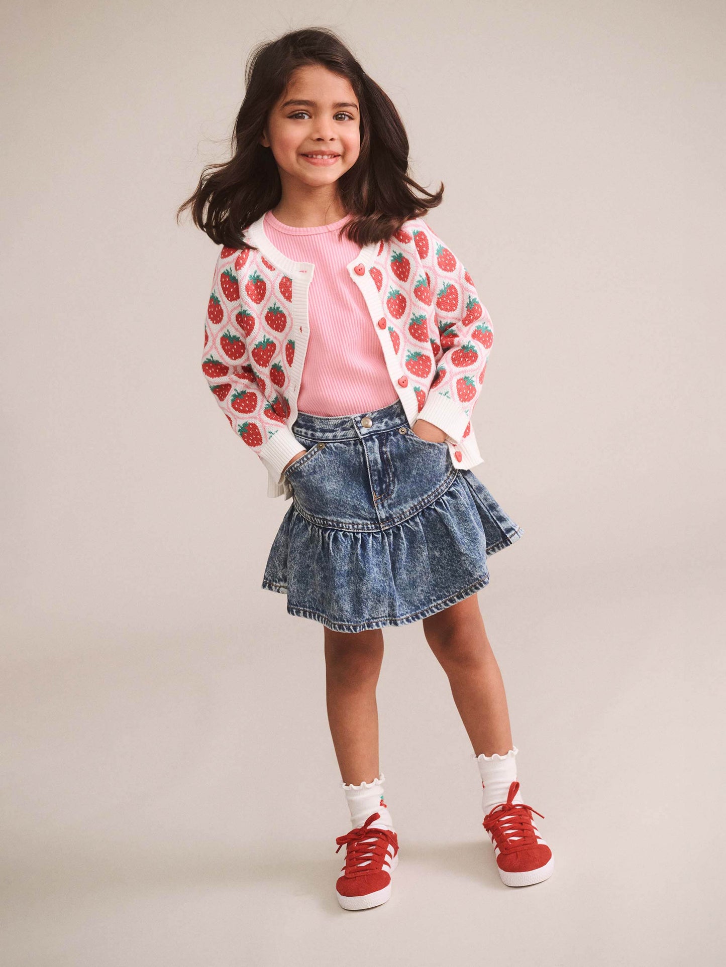DREAMY DENIM TIERED SKIRT