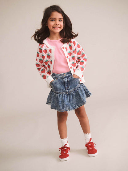 DREAMY DENIM TIERED SKIRT
