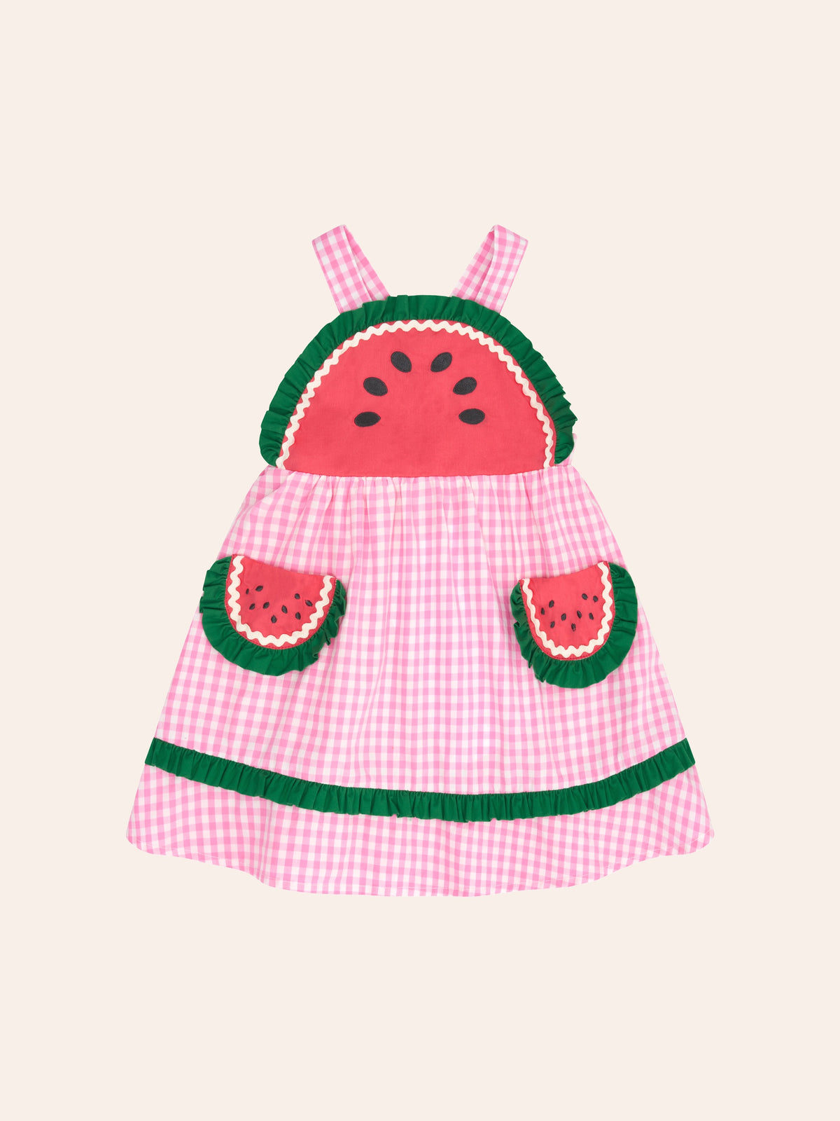 ONE-IN-A-MELON CHECK DRESS - SHERBET