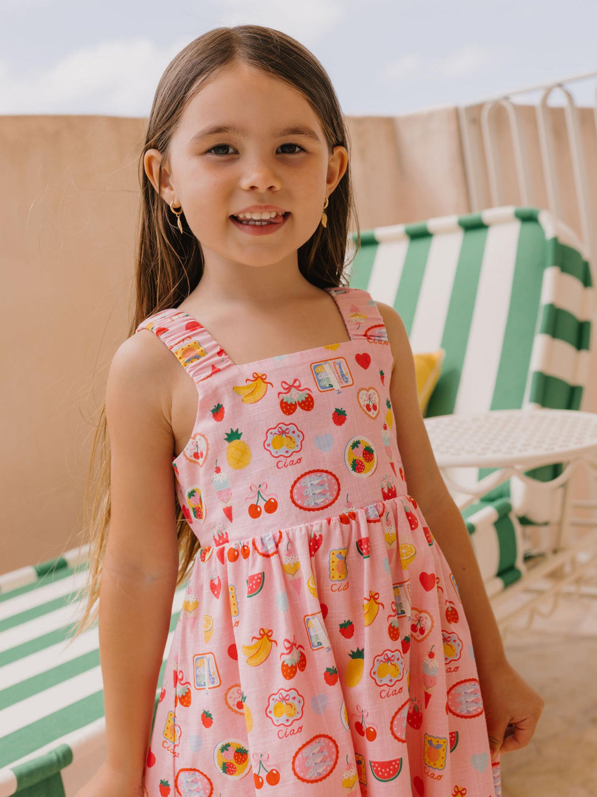 BEACH CLUB PARADISE TIE DRESS - CUPCAKE PINK