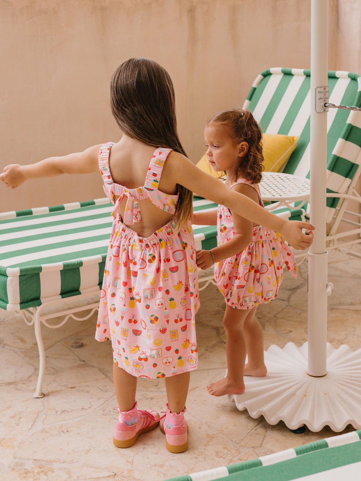 BEACH CLUB PARADISE TIE DRESS - CUPCAKE PINK