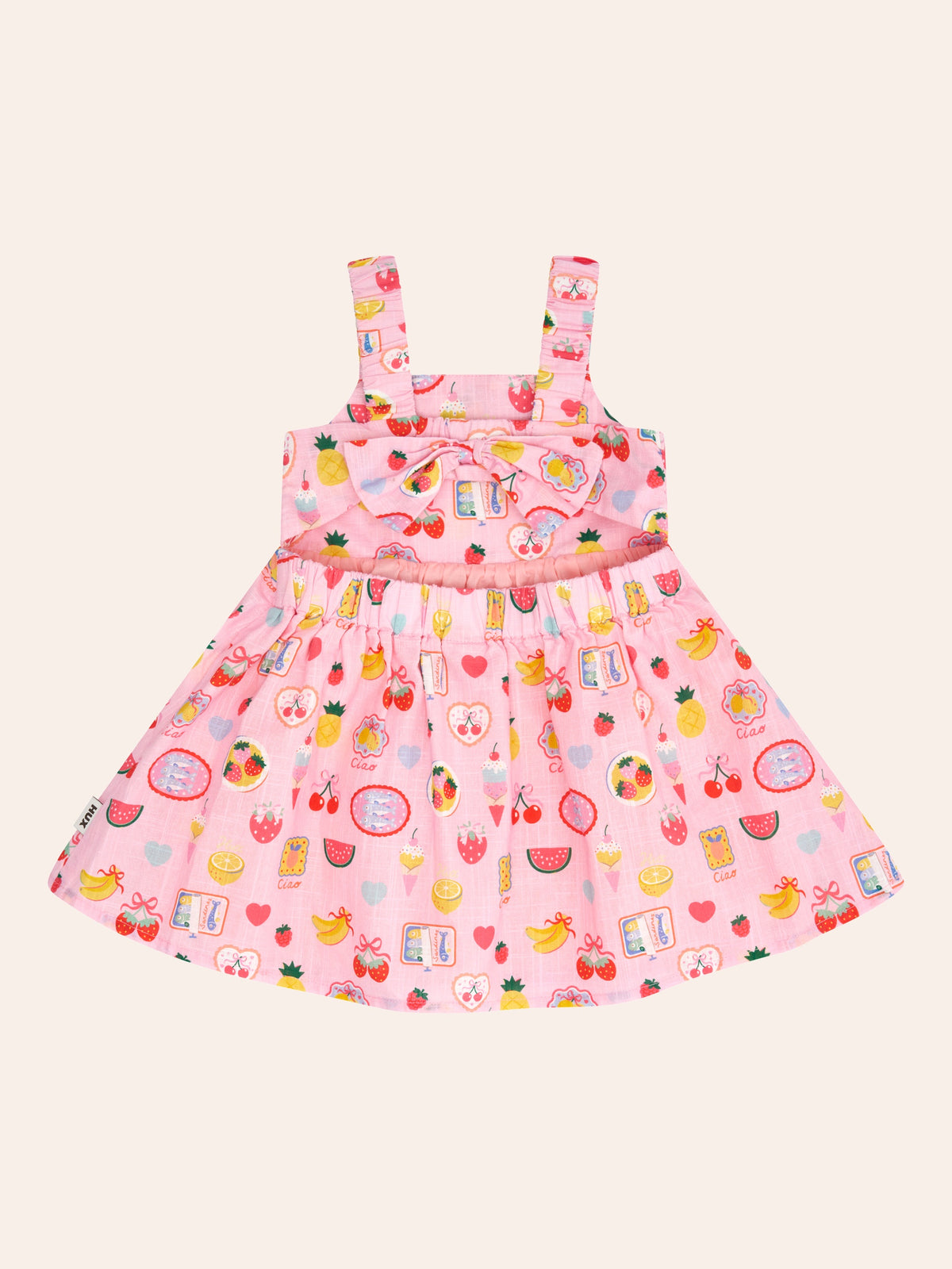 BEACH CLUB PARADISE TIE DRESS - CUPCAKE PINK